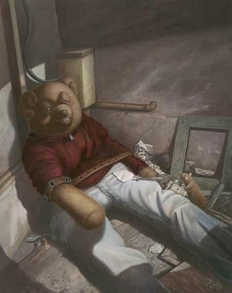 Black Market Art Company Drug Addict Teddy II Print