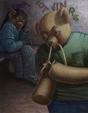 Black Market Art Company Drug Addict Teddy I Print