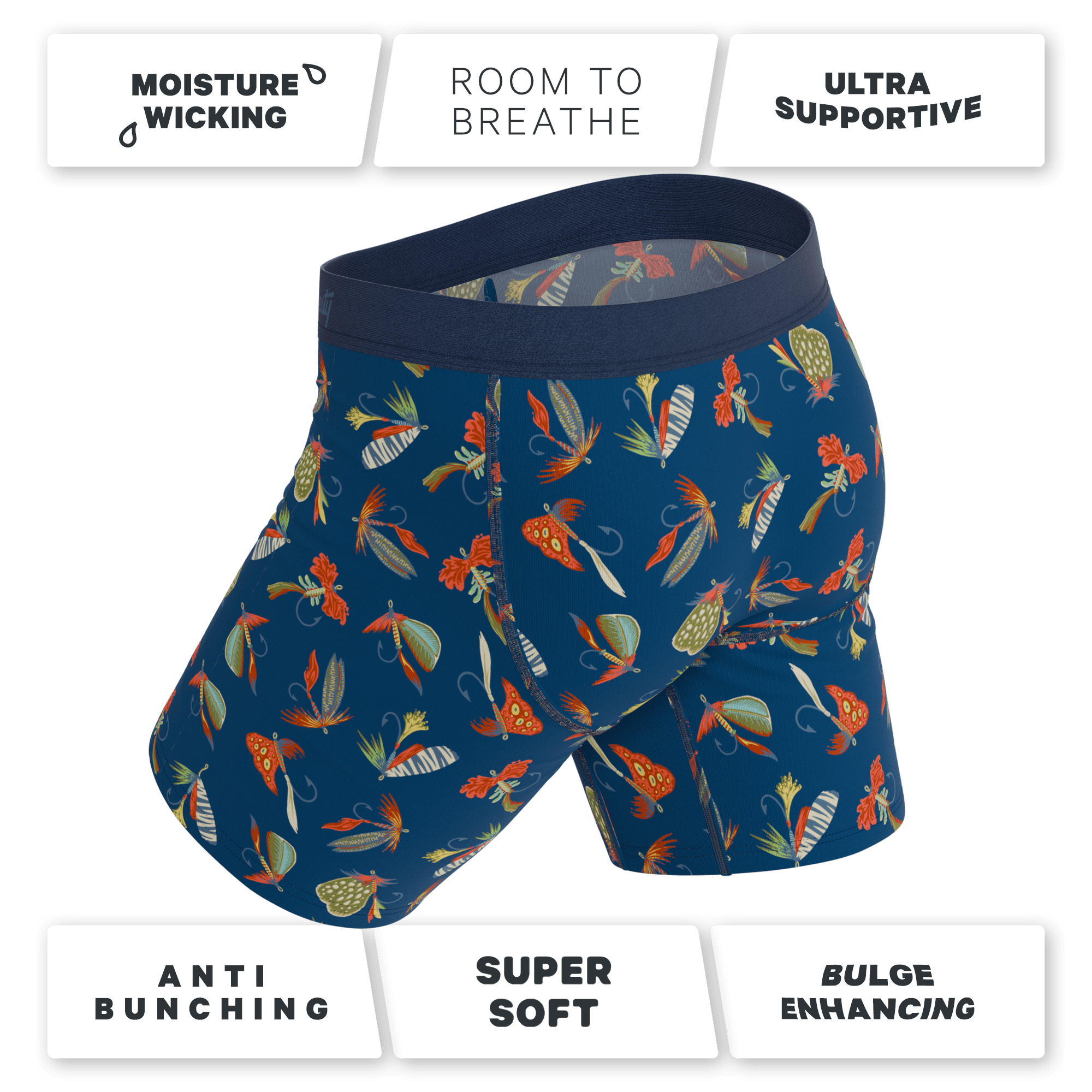 The Dry Fly | Fly Fishing Long Leg Ball Hammock® Pouch Underwear With Fly - Shinesty - Flyclothing LLC