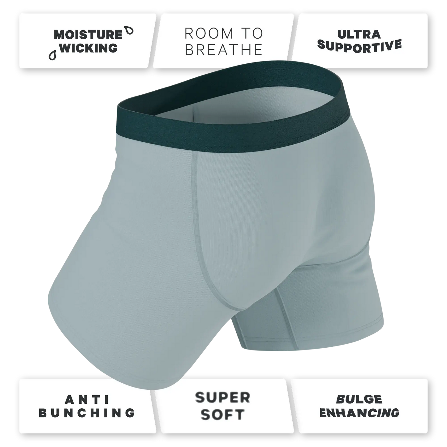 The Dry Ice | Muted Steel Blue Ball Hammock® Pouch Underwear - Shinesty - Flyclothing LLC