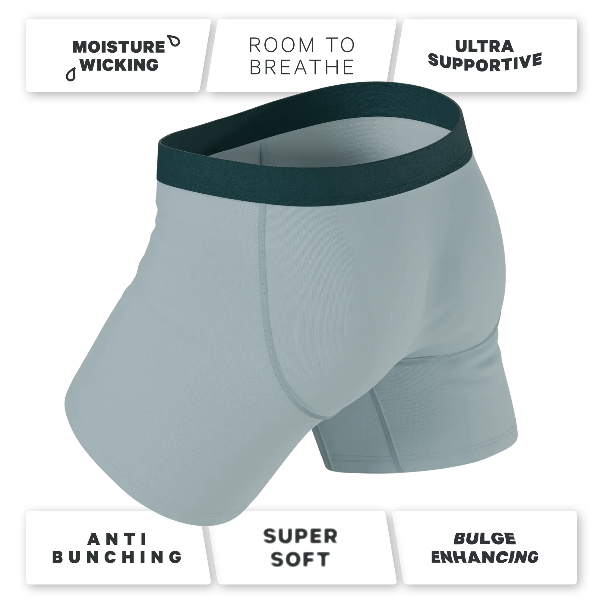 The Dry Ice | Muted Steel Blue Ball Hammock® Pouch Underwear - Shinesty - Flyclothing LLC
