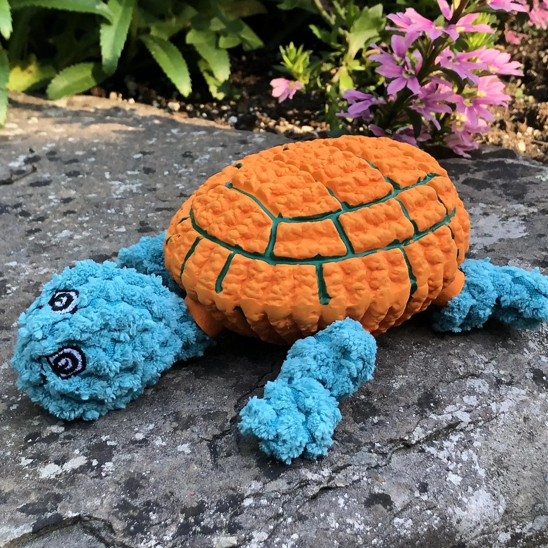 Huggle-Fusion® Dude Turtle Plush & Latex Dog Toy - HuggleHounds - Flyclothing LLC