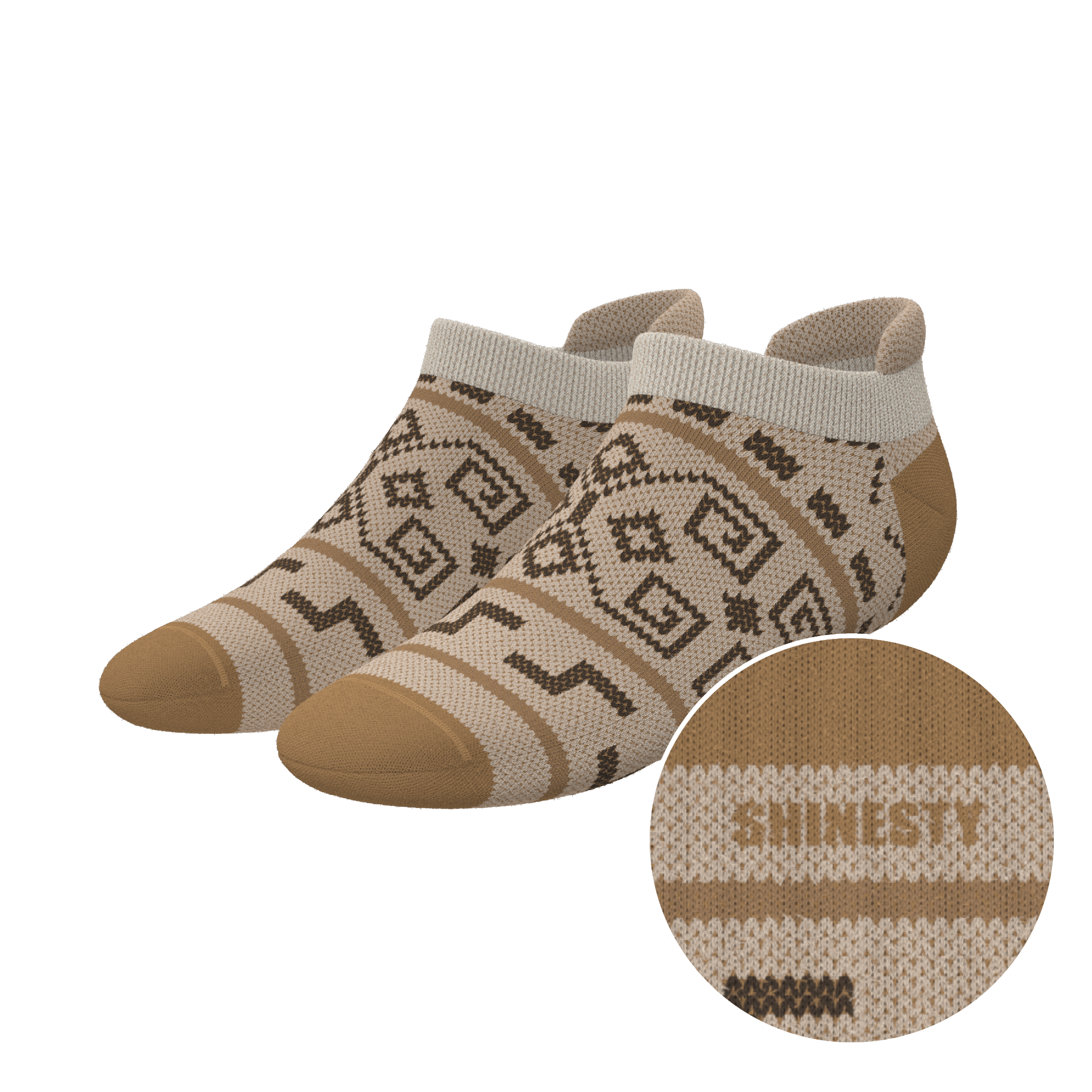 The Dude Abides | Aztec Sweater Heel Hammock™ Ankle Socks - Shinesty