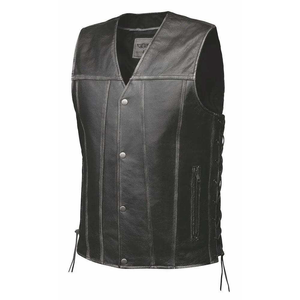 Durango - Mens Ultra Leather Vest - Unik Just for Bikers - Flyclothing LLC