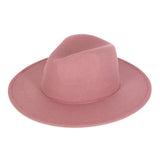 Solid Color Classic Wide Brim Fedora Hat - Madeline Love - Flyclothing LLC