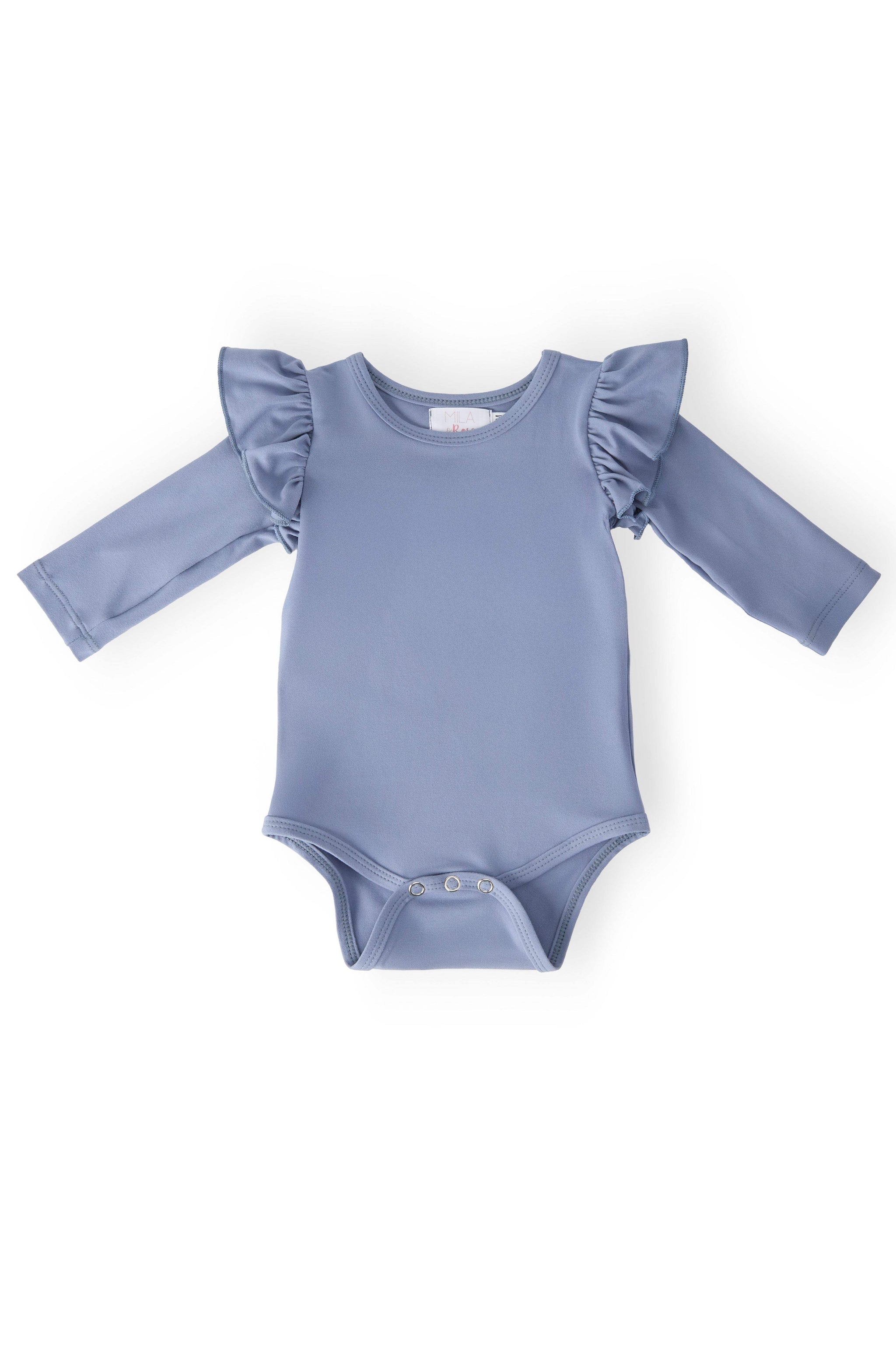 Dusty Blue L/S Flutter Bodysuit - Mila & Rose ® - Flyclothing LLC