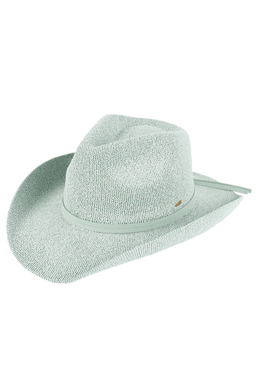 C.C Women's Terry Cloth Band Trim Cowboy Hat - Madeline Love - Flyclothing LLC