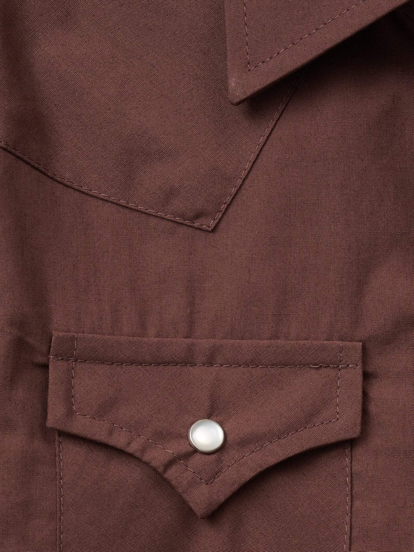 Boy's Ely Cattleman Short Sleeve Solid Brown Western Snap Shirt - Ely Cattleman - Flyclothing LLC
