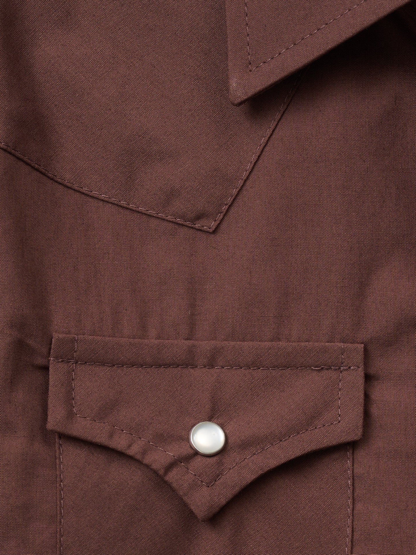 Boy's Ely Cattleman Short Sleeve Solid Brown Western Snap Shirt
