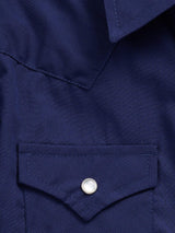 Boy's Ely Cattleman Short Sleeve Solid Navy Western Snap Shirt - Ely Cattleman - Flyclothing LLC