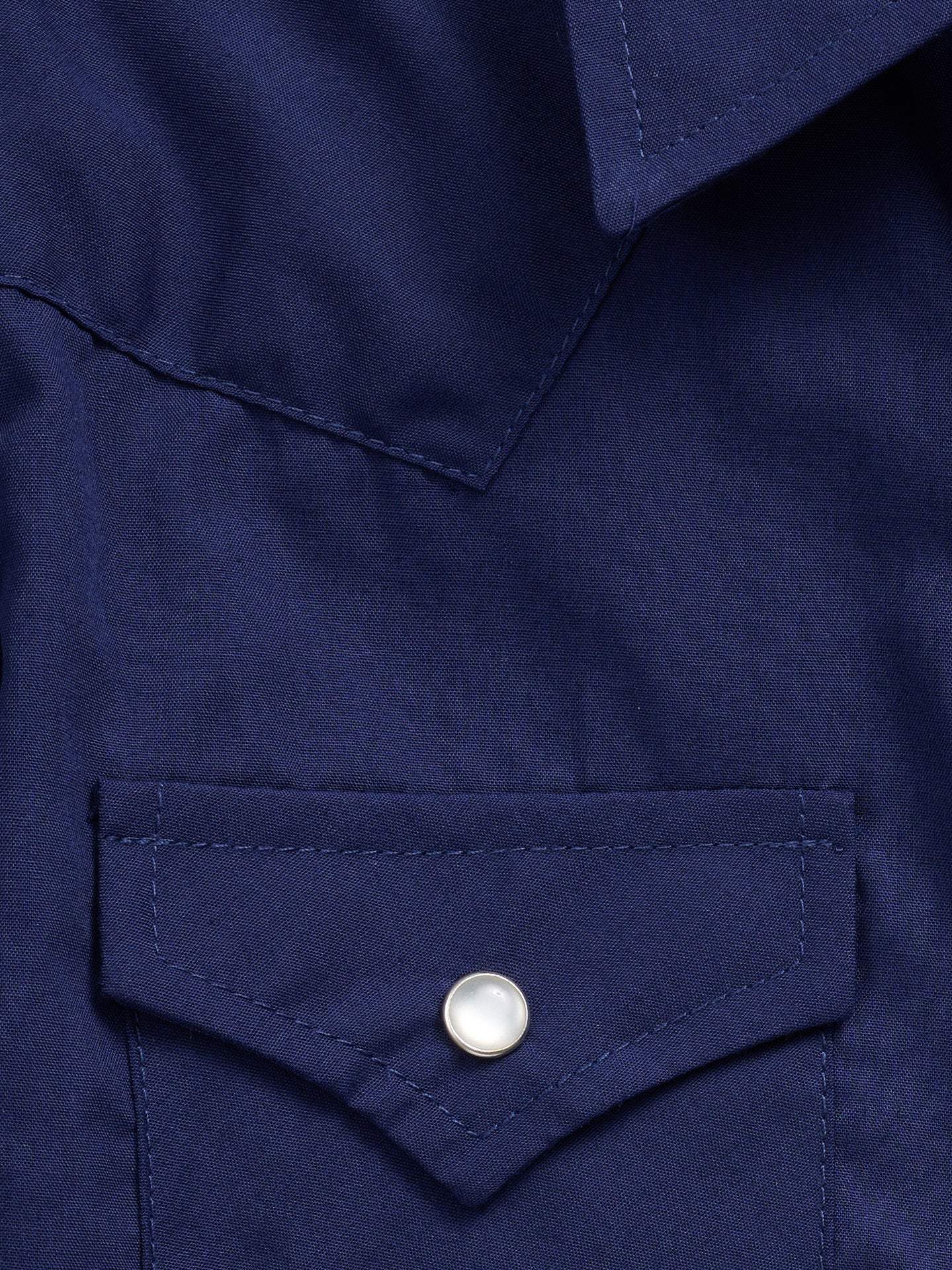 Boy's Ely Cattleman Short Sleeve Solid Navy Western Snap Shirt - Ely Cattleman - Flyclothing LLC