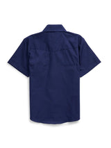 Boy's Ely Cattleman Short Sleeve Solid Navy Western Snap Shirt - Ely Cattleman - Flyclothing LLC