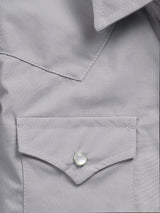 Boy's Ely Cattleman Long Sleeve Solid Gray Western Snap Shirt