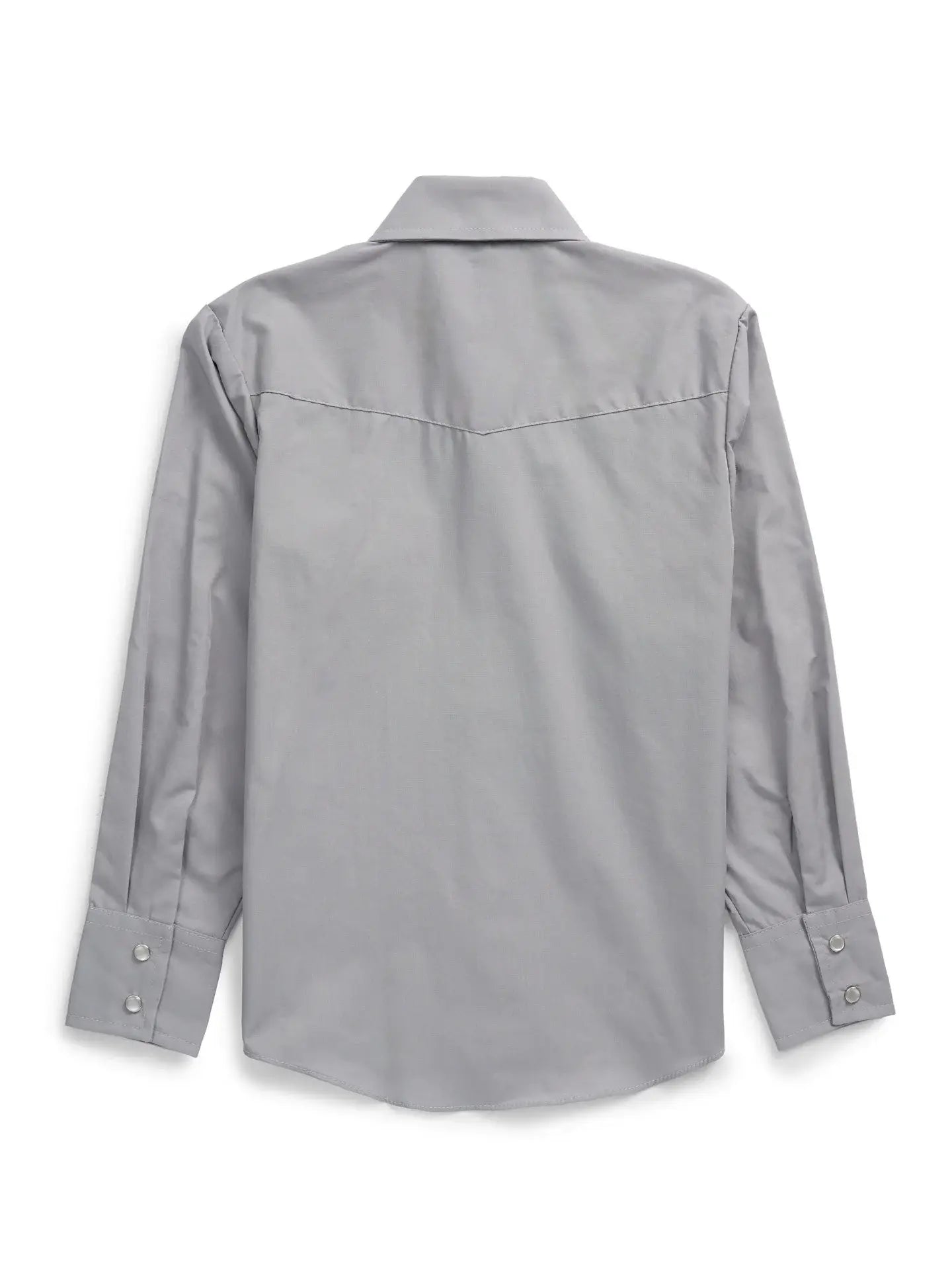Boy's Ely Cattleman Long Sleeve Solid Gray Western Snap Shirt - Ely Cattleman - Flyclothing LLC