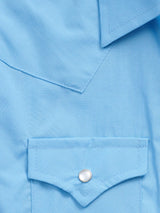 Boy's Ely Cattleman Long Sleeve Solid Light Blue Western Snap Shirt