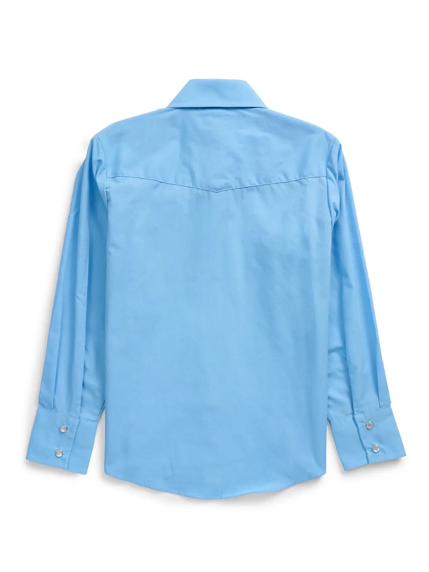 Boy's Ely Cattleman Long Sleeve Solid Light Blue Western Snap Shirt - Ely Cattleman - Flyclothing LLC