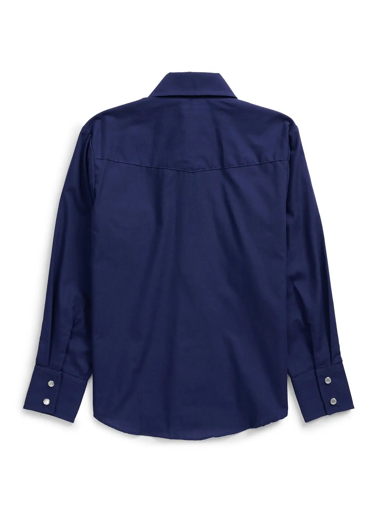 Boy's Ely Cattleman Long Sleeve Solid Navy Western Snap Shirt - Ely Cattleman - Flyclothing LLC