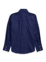 Boy's Ely Cattleman Long Sleeve Solid Navy Western Snap Shirt - Ely Cattleman - Flyclothing LLC