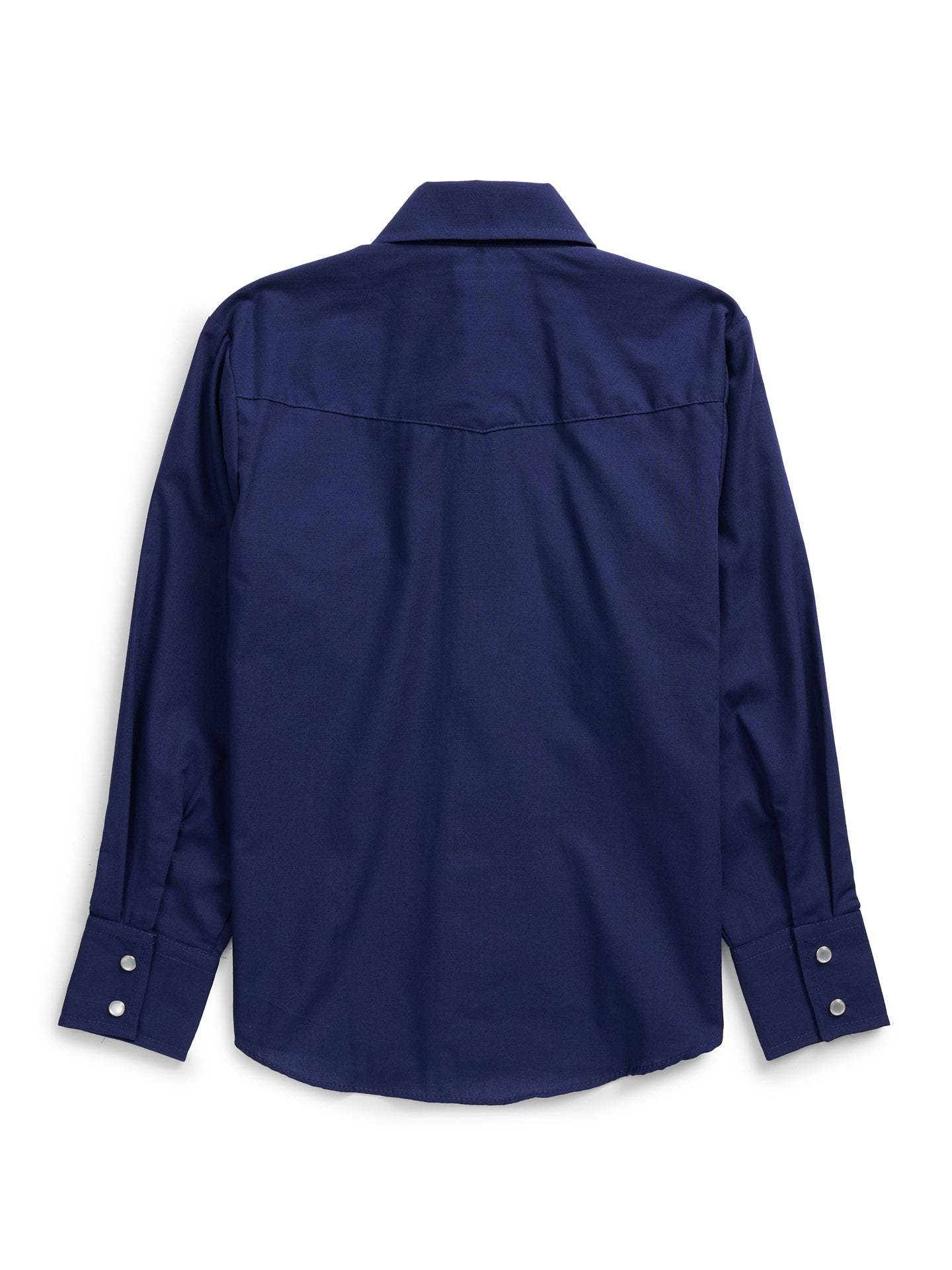 Boy's Ely Cattleman Long Sleeve Solid Navy Western Snap Shirt - Ely Cattleman - Flyclothing LLC