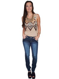 Scully Leather limited edition blue jeans w/clear stones on pockets - Scully Leather - Flyclothing LLC