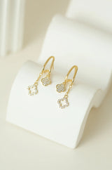 Four Leaf Clover Earrings - Wimsico - Flyclothing LLC