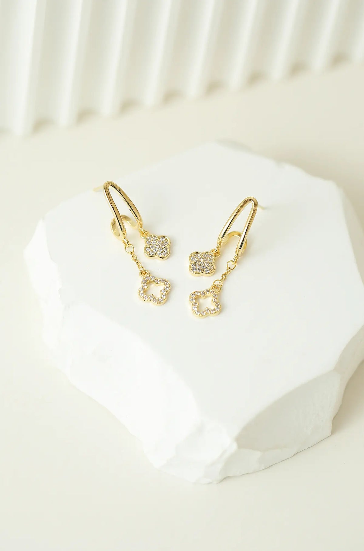 Four Leaf Clover Earrings - Wimsico - Flyclothing LLC