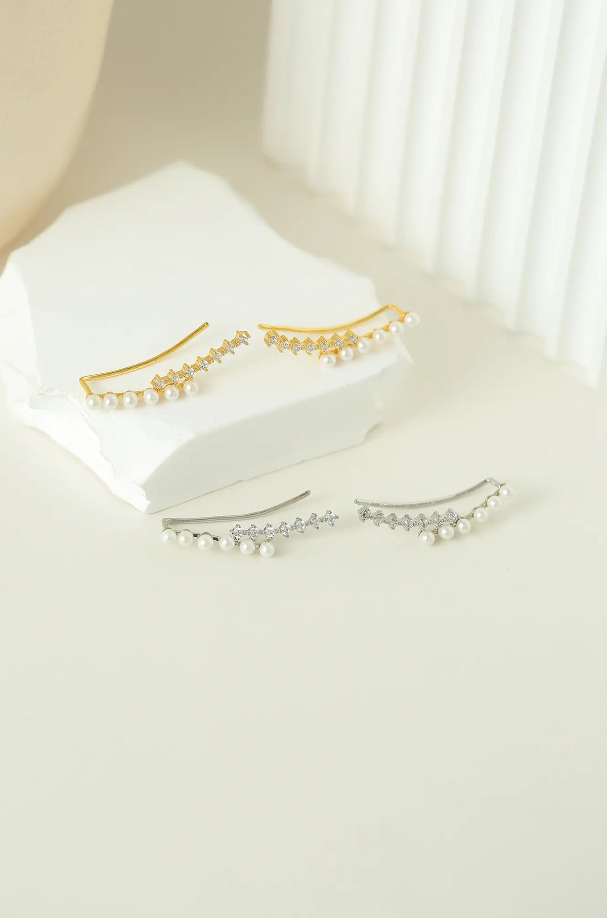 Crystal Ear Climber Earrings