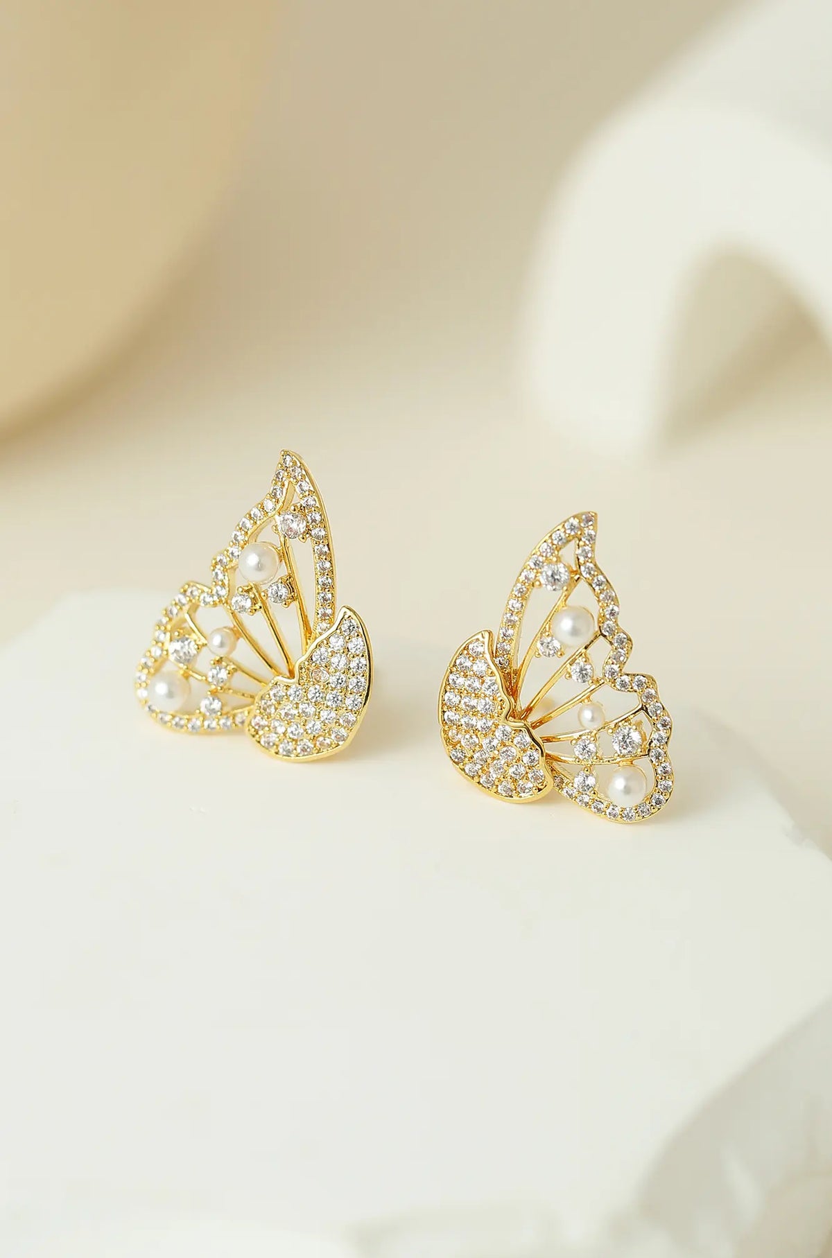 Butterfly Front Back Earrings - Wimsico - Flyclothing LLC