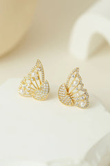 Butterfly Front Back Earrings - Wimsico - Flyclothing LLC