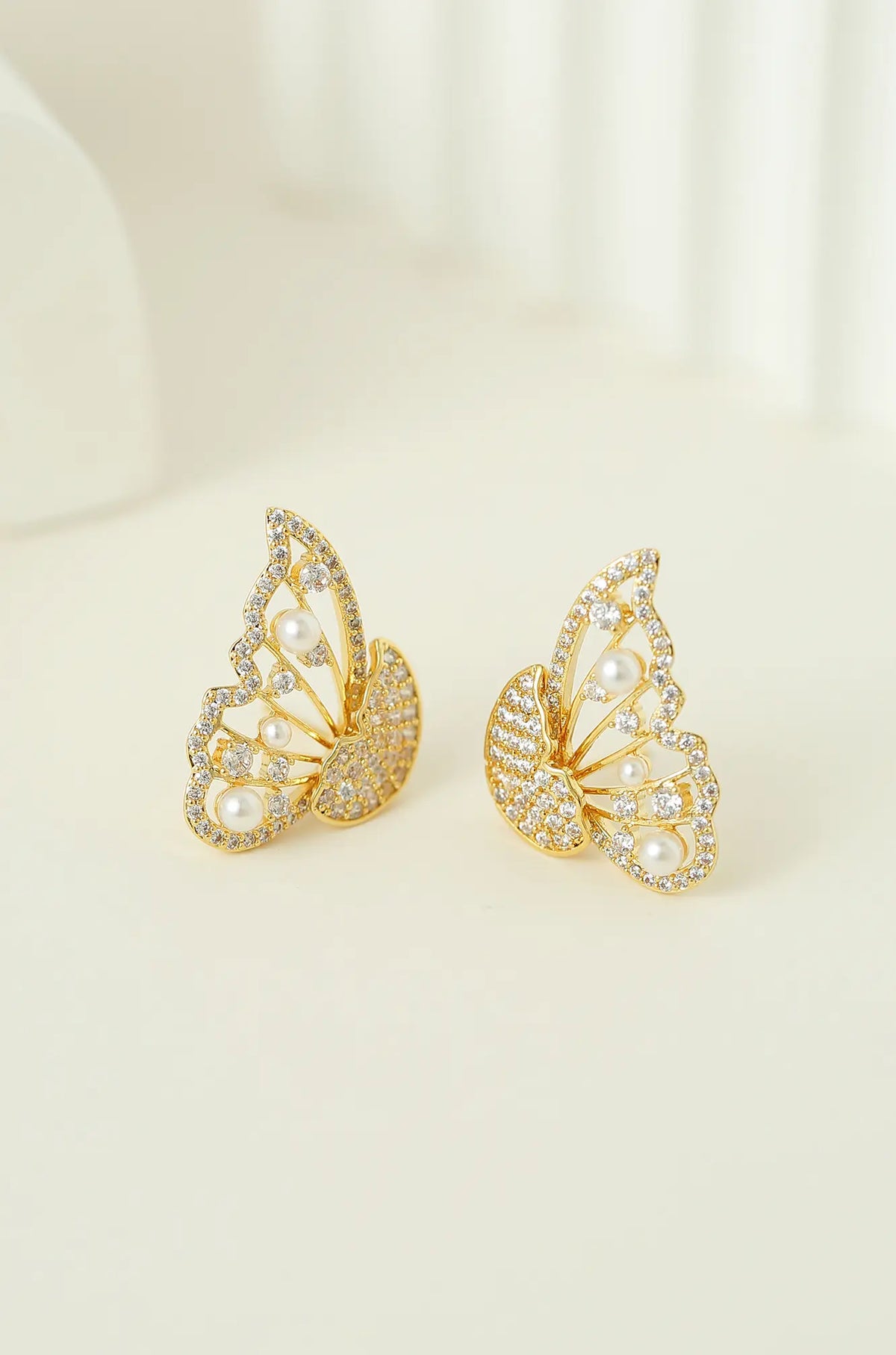 Butterfly Front Back Earrings - Wimsico - Flyclothing LLC