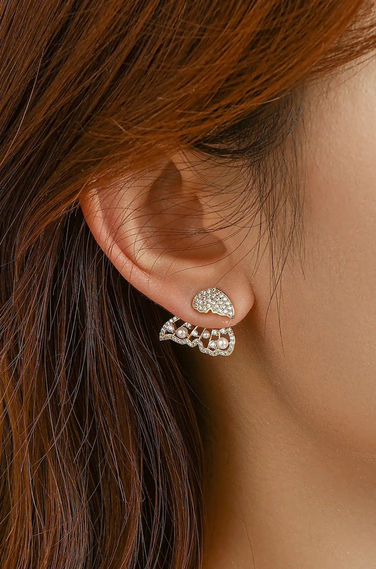 Butterfly Front Back Earrings - Wimsico - Flyclothing LLC