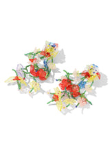 Y2K Inspired Trendy Beaded Flower Earrings - Wimsico - Flyclothing LLC
