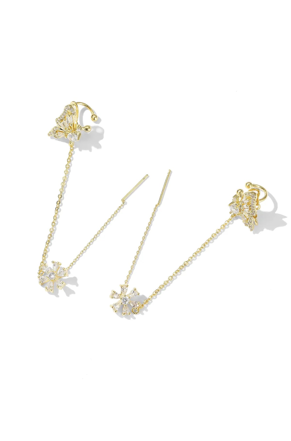 Dainty Butterfly Clip Earrings