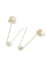 Dainty Butterfly Clip Earrings