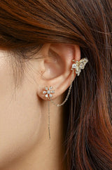 Dainty Butterfly Clip Earrings