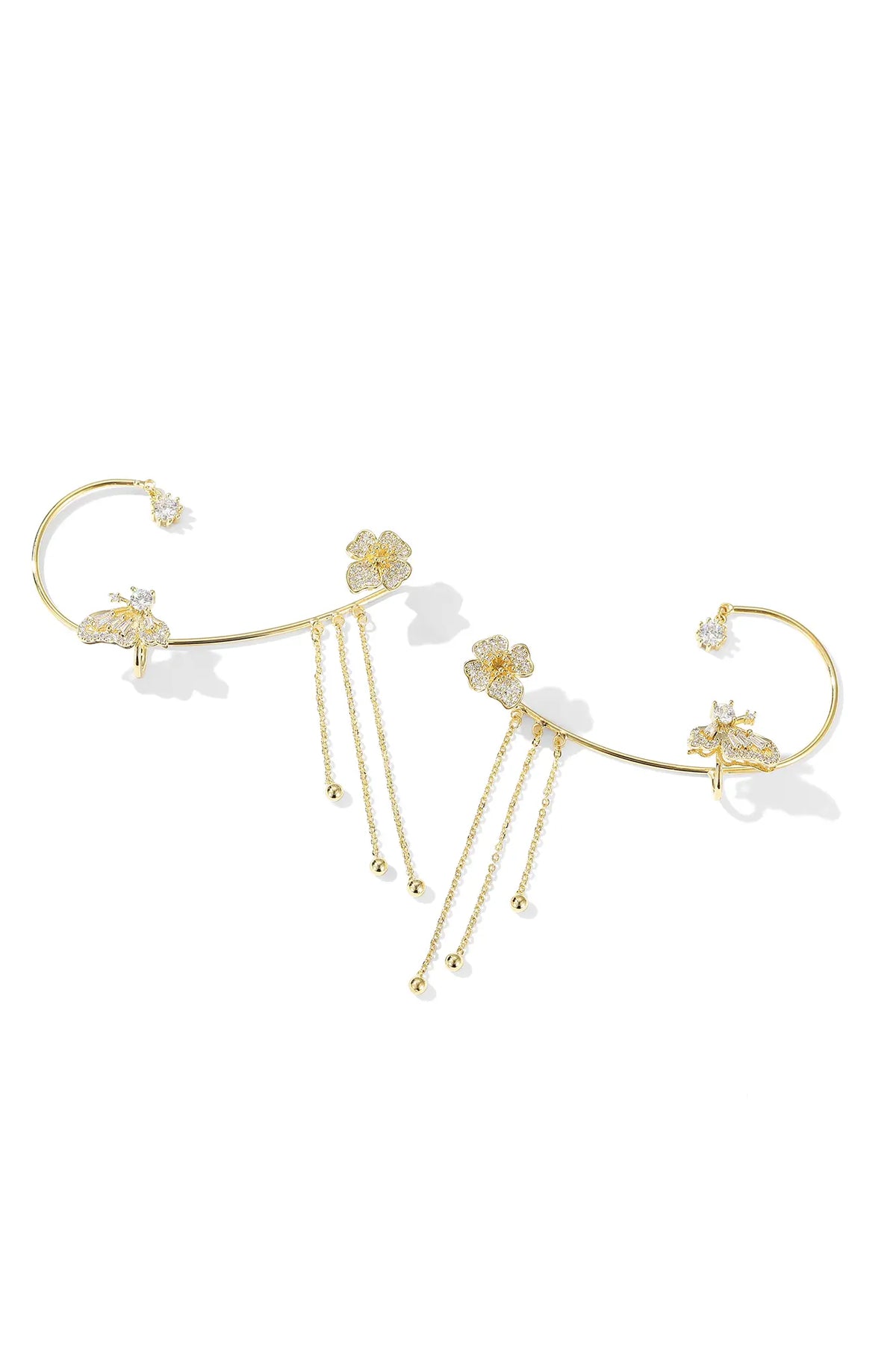 Clover Butterfly Ear Cuffs - Wimsico - Flyclothing LLC