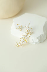Floral Ear Crawler Earrings - Wimsico - Flyclothing LLC