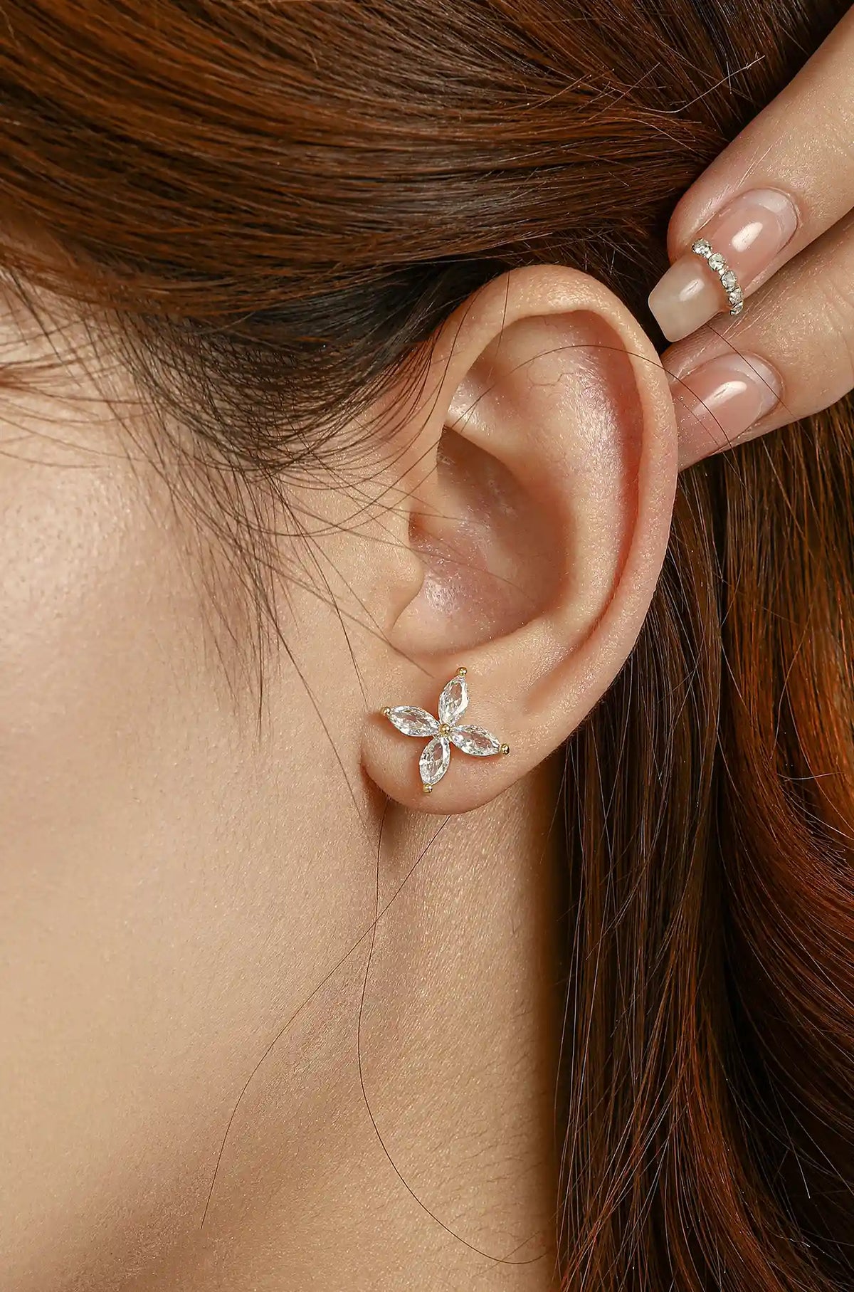 Floral Ear Crawler Earrings - Wimsico - Flyclothing LLC