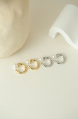 Pearl Hoop Earrings