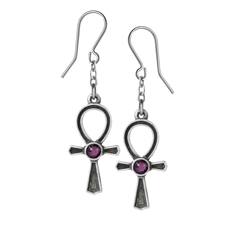 Alchemy Gothic Ankh Of Osiris Earrings