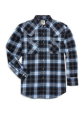 Ely Cattleman Men's Long Sleeve Brawny Flannel Western Snap Shirt - Ely Cattleman