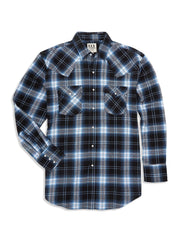 Ely Cattleman Men's Long Sleeve Brawny Flannel Western Snap Shirt - Ely Cattleman