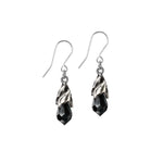 Alchemy Gothic Empyrean Tear Earrings (Black)