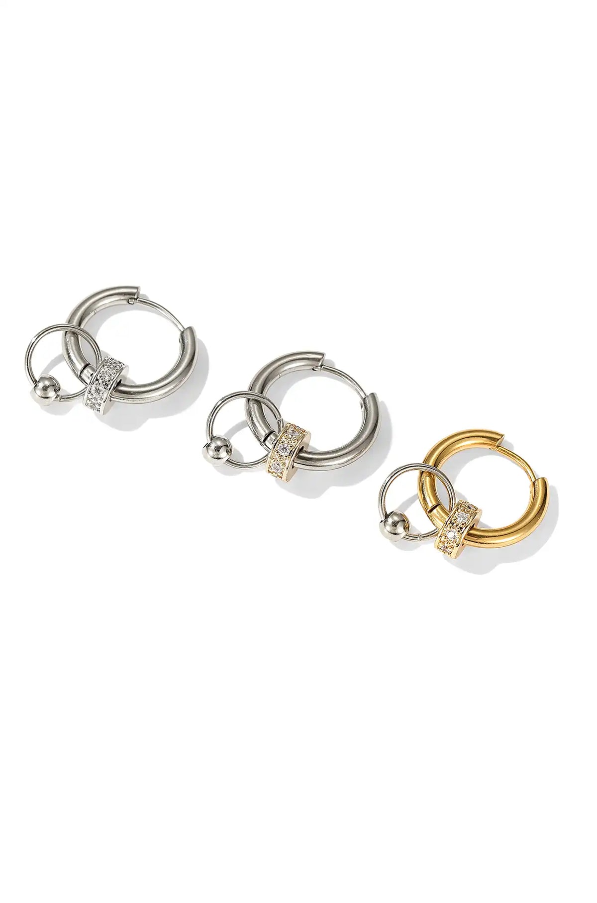 Double Hoop Earrings - Wimsico - Flyclothing LLC