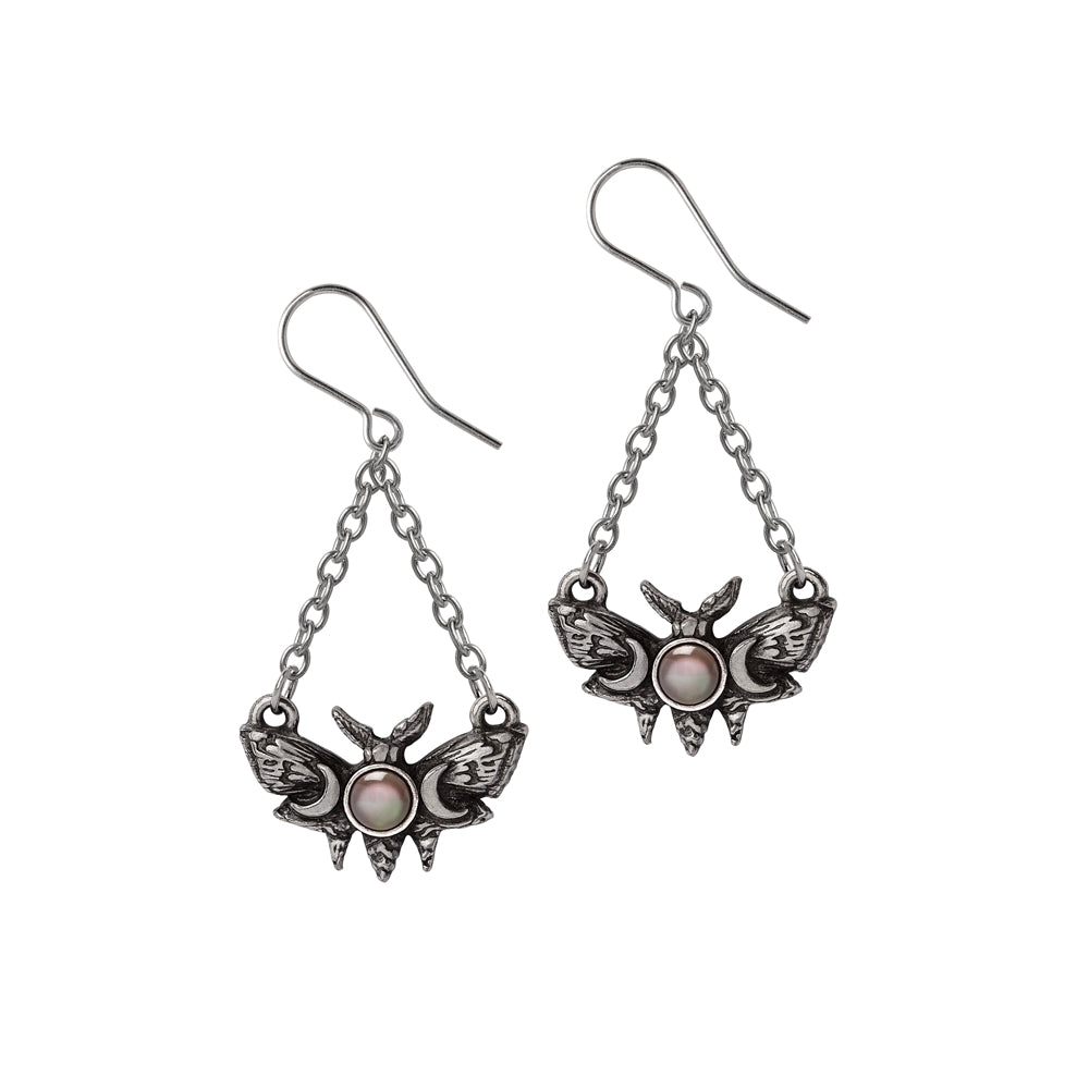 Alchemy Lunar Moth Dropper Earrings