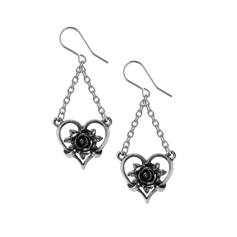 Alchemy Gothic Heart of Blackness Earrings