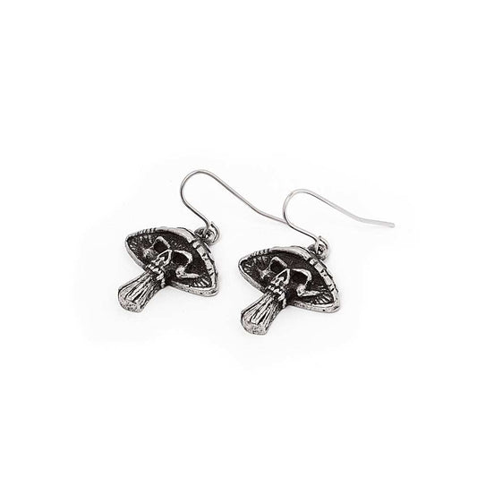 Alchemy Gothic Death Cap Mushroom Earring Droppers