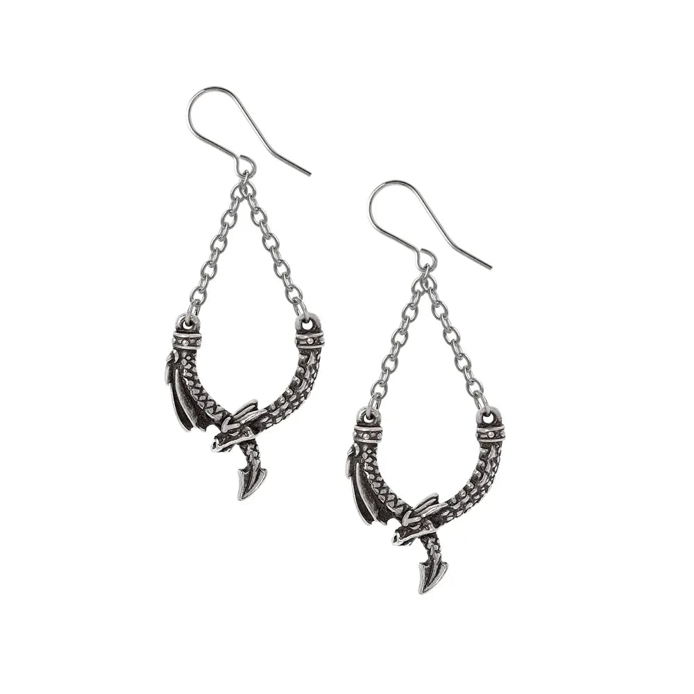 Alchemy Gothic Dragon's Lure Danglers Earrings - Alchemy Gothic - Flyclothing LLC