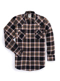 Men's Ely Cattleman Long Sleeve Brawny Flannel Western Snap Shirt - Ely Cattleman