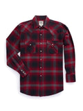Men's Ely Cattleman Long Sleeve Brawny Flannel Western Snap Shirt - Ely Cattleman
